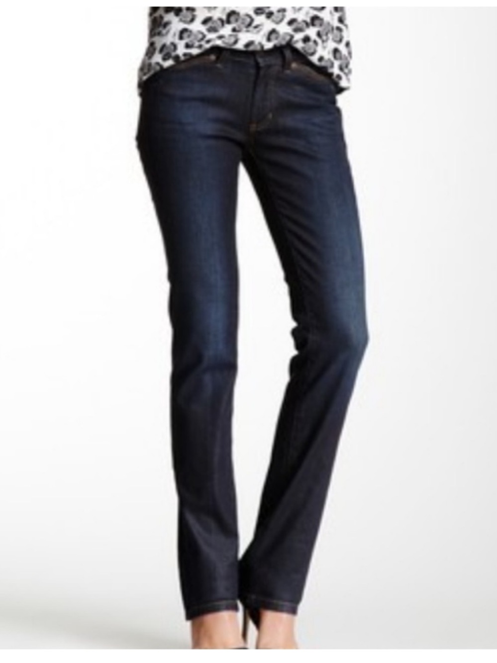 Notify Straight Jeans Womens Size 28 Tall Long Italy Dark Stretch Denim